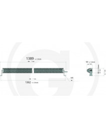 LED svetelná rampa 1375 mm, 100 LED, rovná